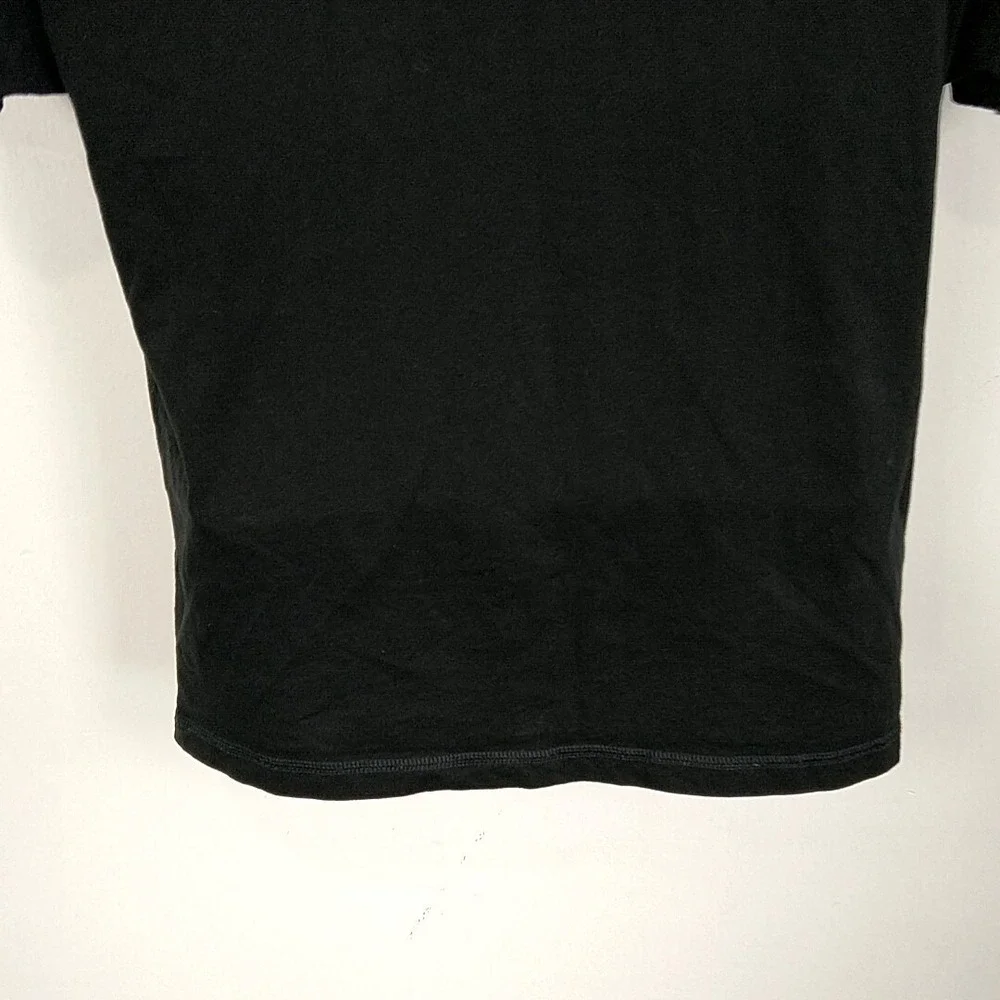 Nike Air‎ Womens XS T Shirt Black Spellout Graphic Short Roll Cuff Slv Oversized